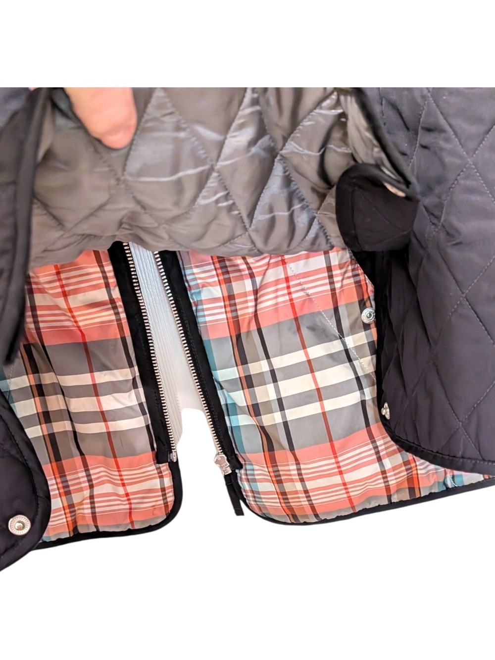 Lands End Black Quilted Jacket - Picture 5 of 9